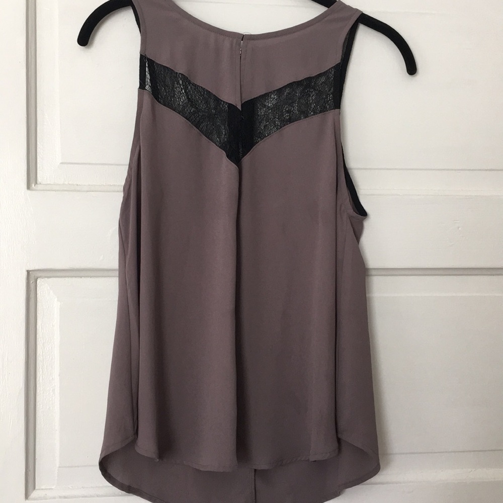 Gray and black tank top